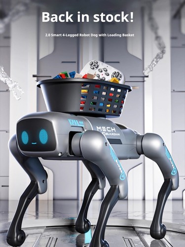 Grey robot dog remote control - robot,