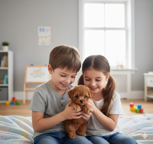 Kids gift brown fluffy - gift, robot